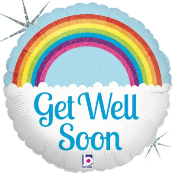 Get Well Soon Rainbow Balloon