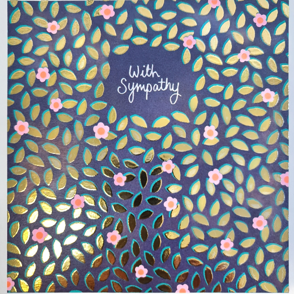 With Sympathy Card - Blue.