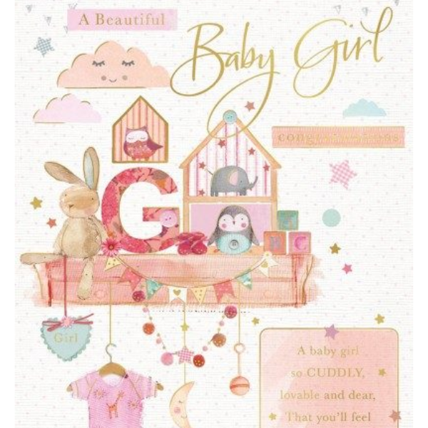 A Beautiful Baby Girl Greeting Card
