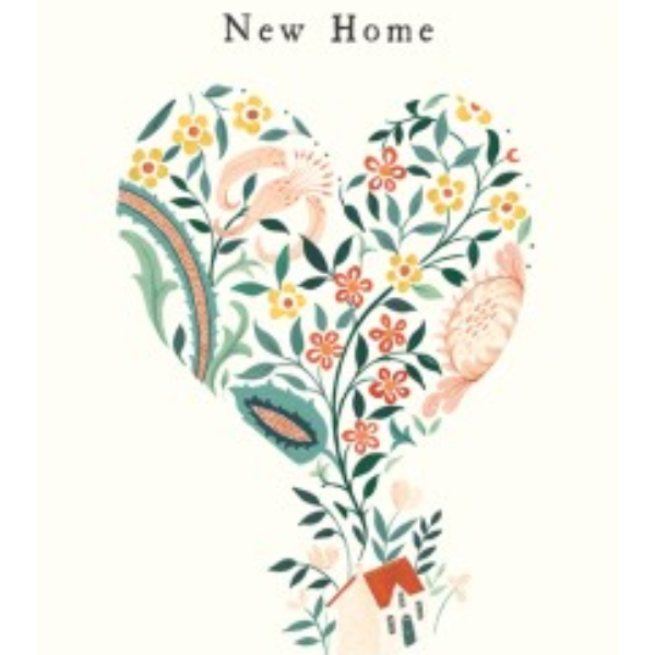 New Home Floral Heart Greeting Card