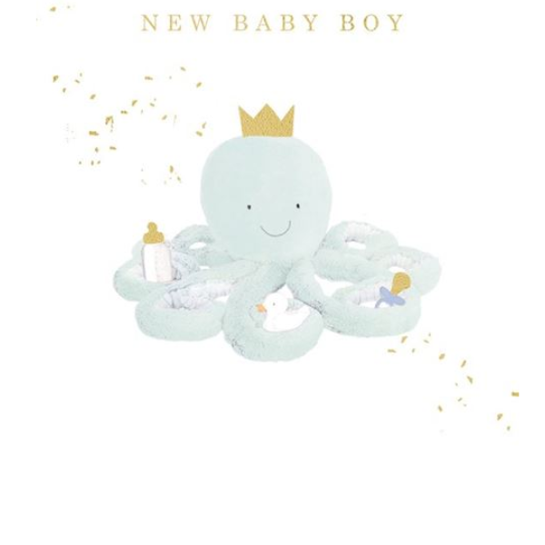 New Baby Boy Octopus Card