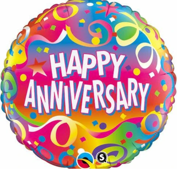 Happy Anniversary Streamers Balloon