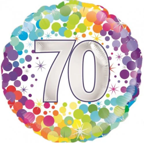 Happy 70th Birthday Confetti Balloon