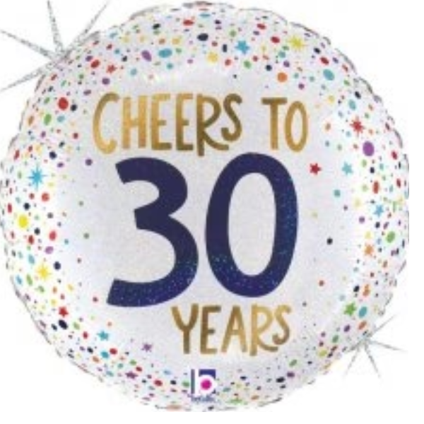 Cheers to 30 Years Balloon