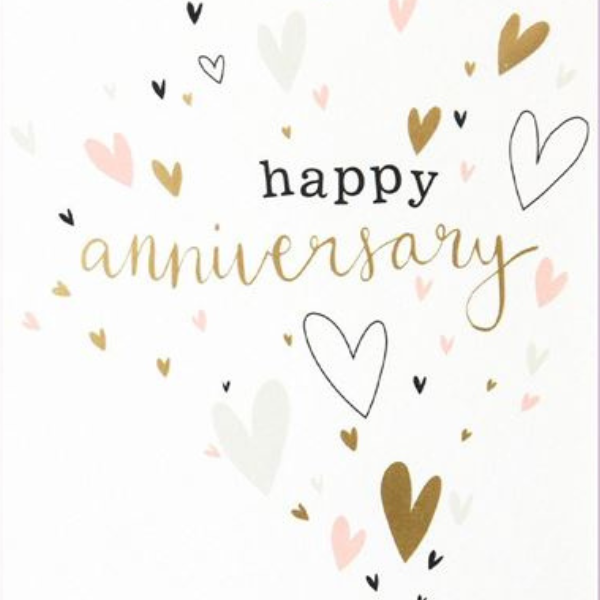 Happy Anniversary Hearts Card
