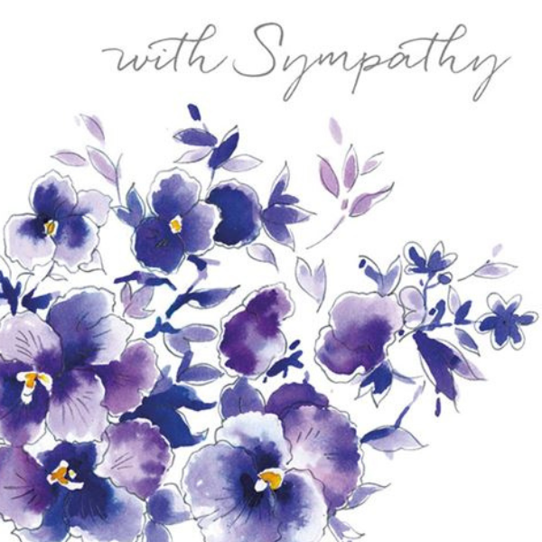 With Sympathy Pansy Card