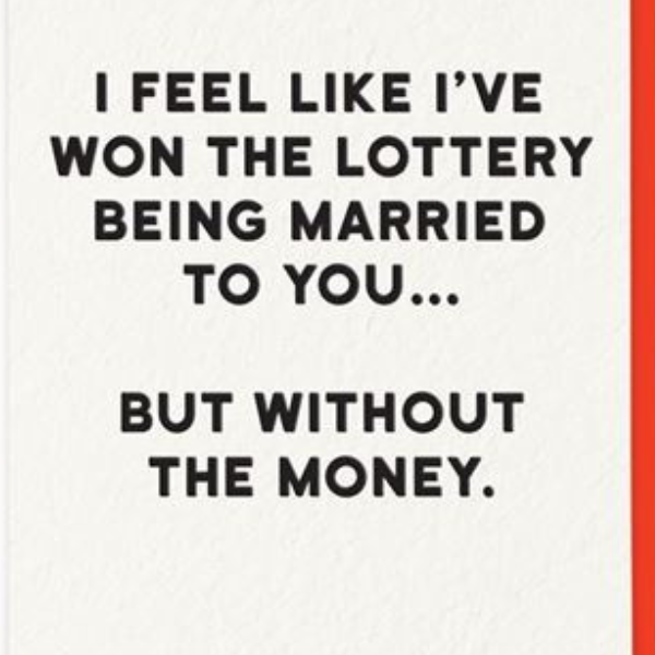 Feel Like I've Won Lotto Marrying You Card