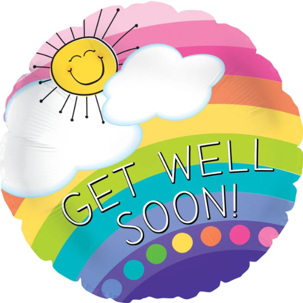 Get Well Soon Rainbow Balloon