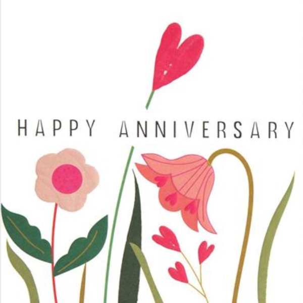 Happy Anniversary Floral Card