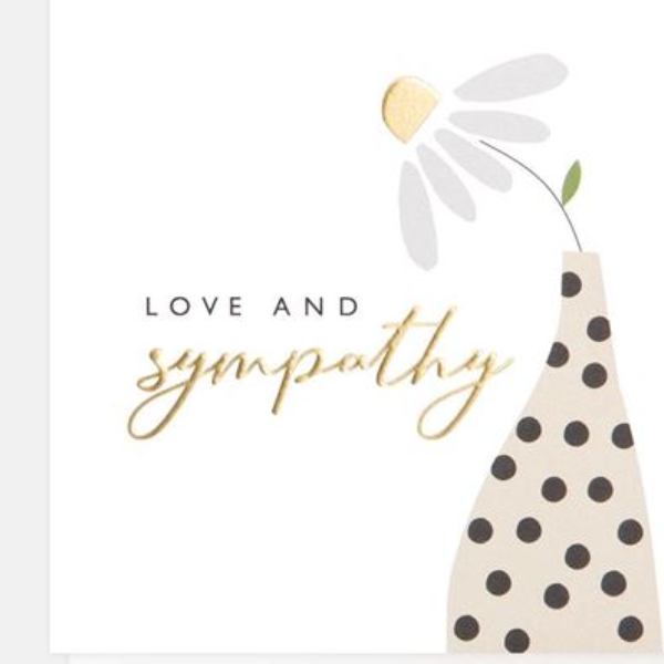 Love and Sympathy Card- Daisy Vase