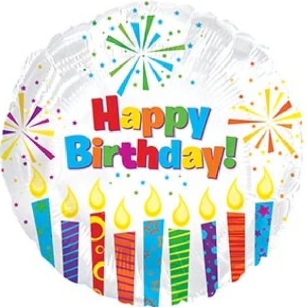 Happy Birthday Candle Helium Balloon