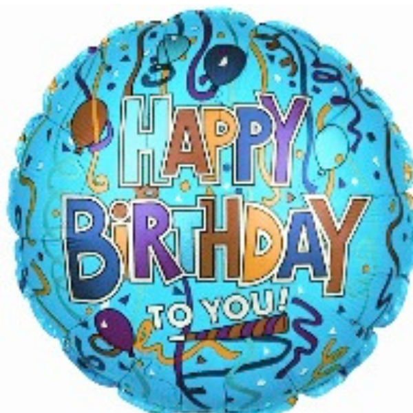 Happy Birthday To You Blue Balloon