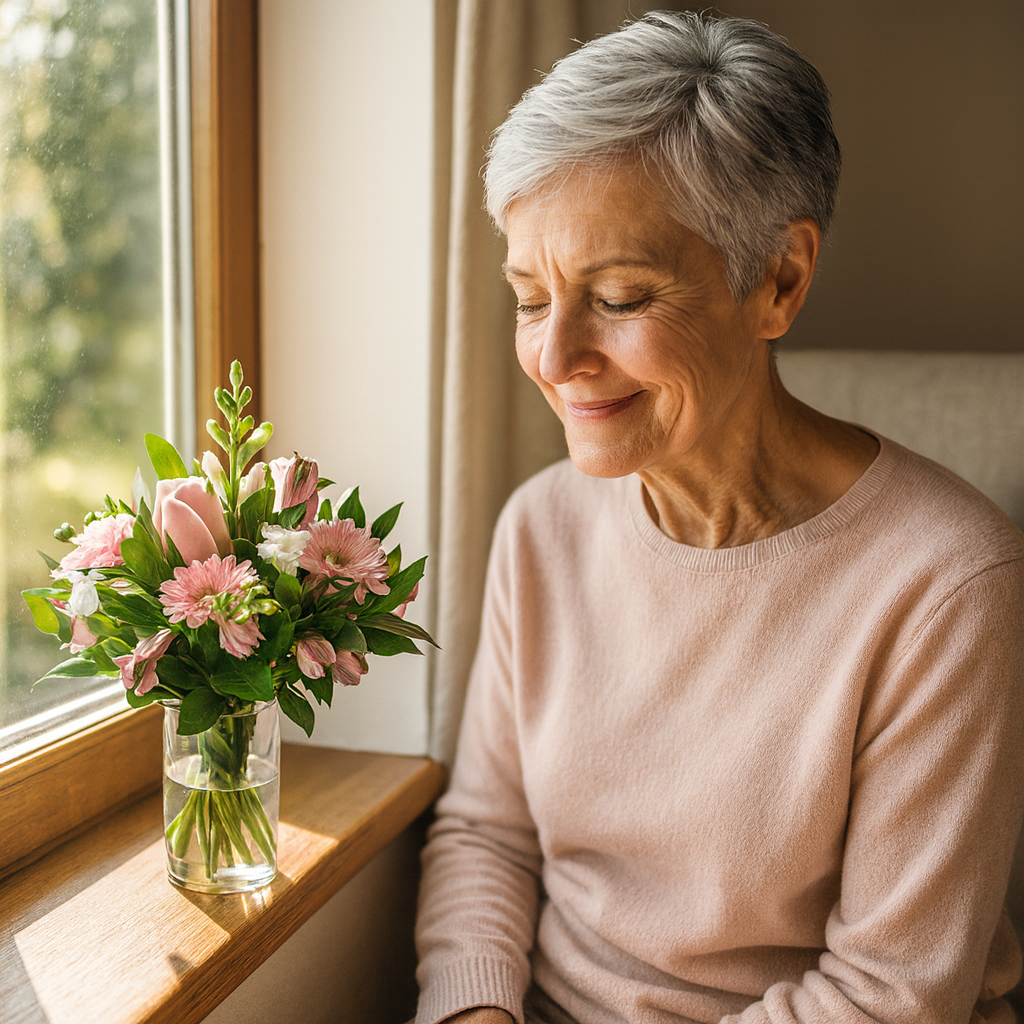 Pastel Bouquet in Vase