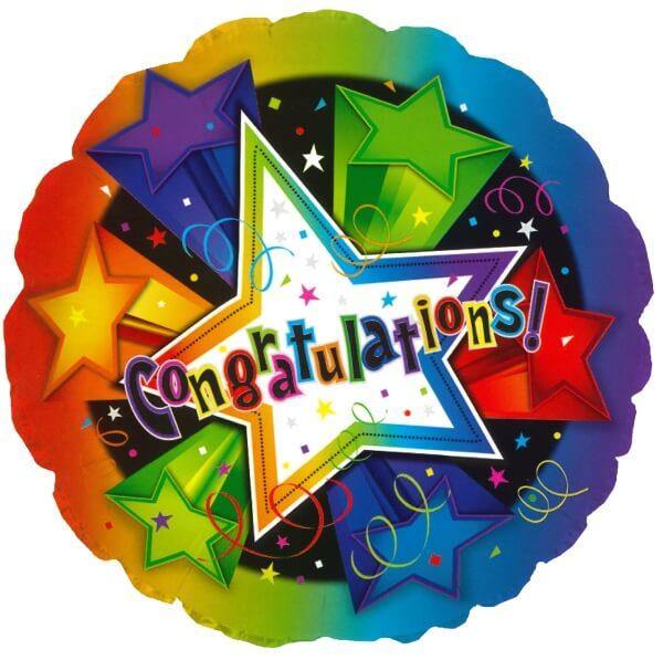 Star Burst Congratulations Balloon - Citywide Florist Christchurch NZ
