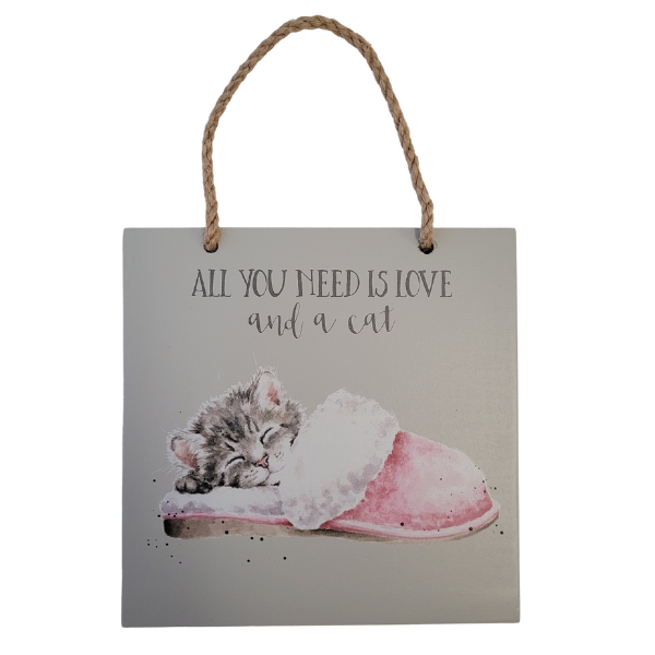 Wooden Plaque - Cat - Homewares - Citywide Florist Christchurch