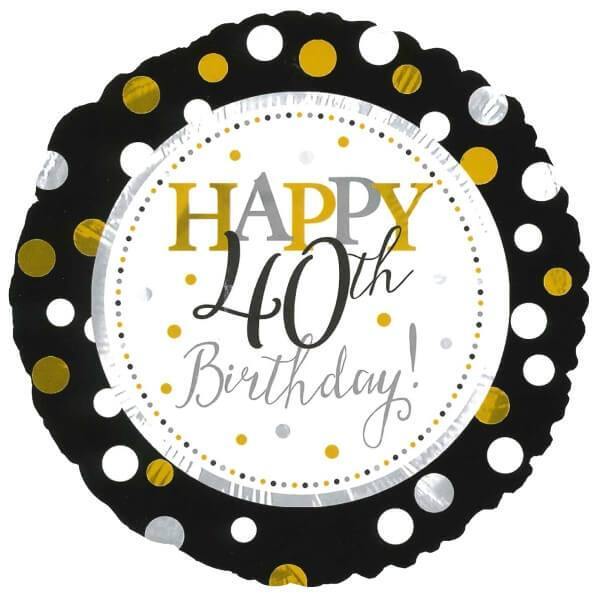 Happy 40th birthday Black & Gold - Citywide Florist Christchurch NZ