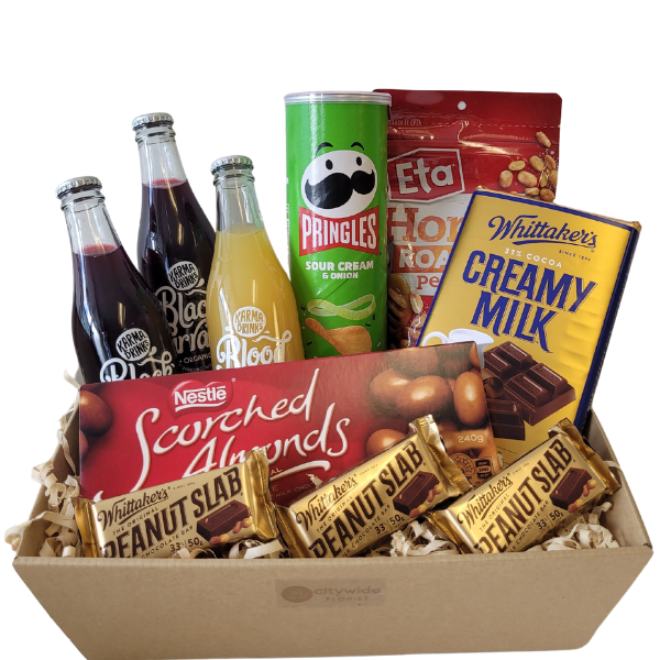 Boxes For Blokes - Karma Fruit Juice - Gift Basket - Citywide Florist Christchurch