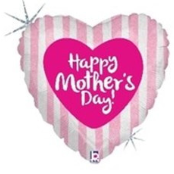 Happy Mother&#39;s Day Candy Stripe Balloon