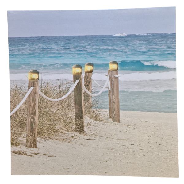 LED Beach Scene Print - Canvas Print - Citywide Florist Christchurch