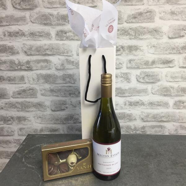 Wine with Chocolates Gift. - Citywide Florist Christchurch NZ