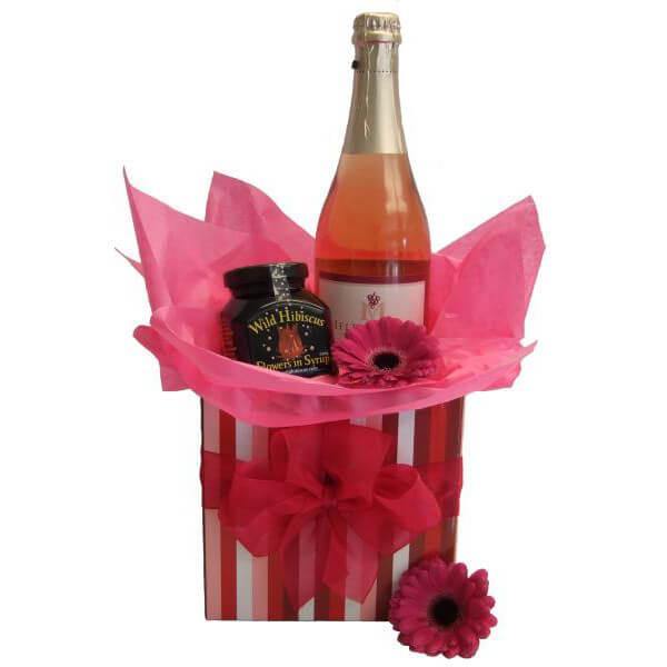 Bubbles and Wild Hibiscus Gift Box - Citywide Florist Christchurch NZ